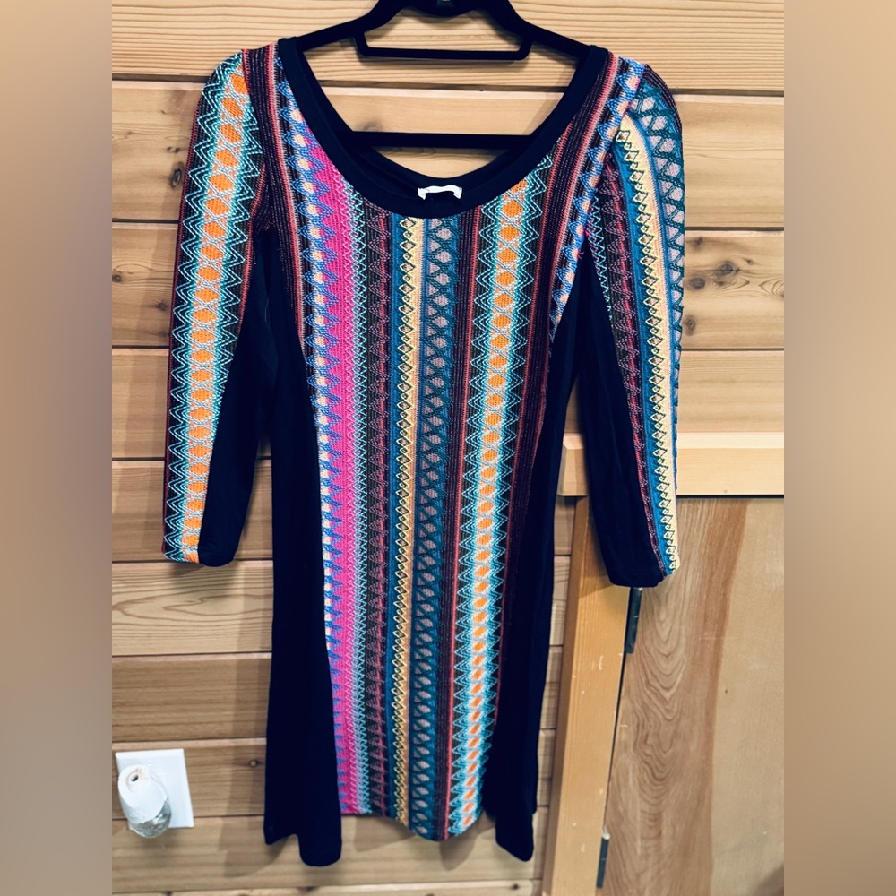 Multicolor Patterned Women's Dress